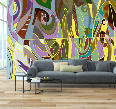 Contemporary living room loft interior. 3d rendering