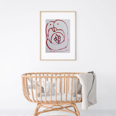 poster frame mock up for newborn bedroom in farmhouse style