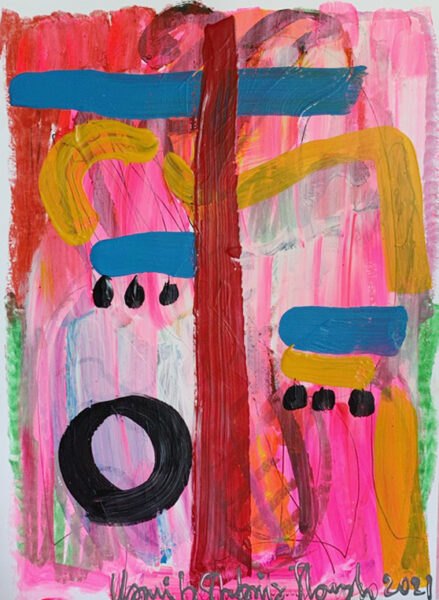 187 ai Różowy portret 2021