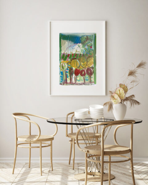 mock up poster frame in modern interior background, living room,