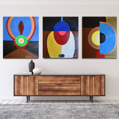 Interior with modern dresser. 3d render.