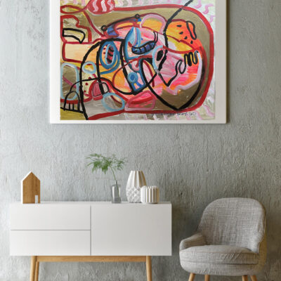 Mock up poster, Scandinavian design living room, hipster composi