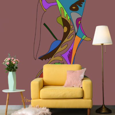 Beautiful interior of room with comfortable armchair