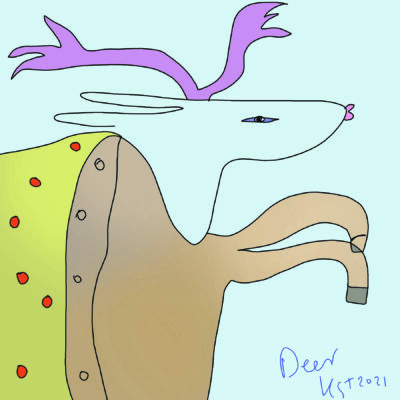gd 048 Deer 2021 digital art s