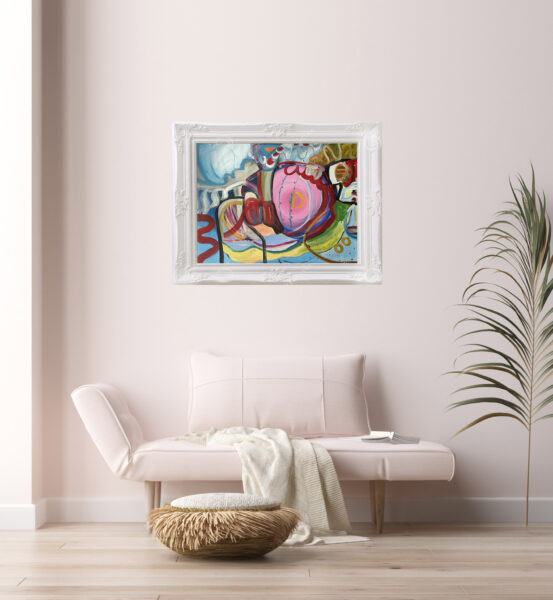 Minimalist modern living room interior background, Scandinavian