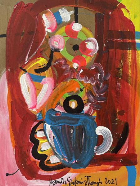 043 ai Blue vase 50 x 35 2021 s