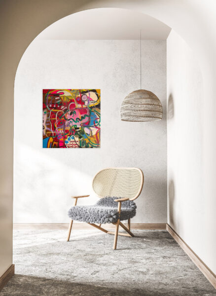 Scandinavian interior living room design, trendy home decor, 3d