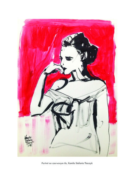 008 Portret na czerwonym tle s