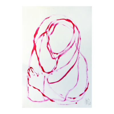 031 The woman in a red line s