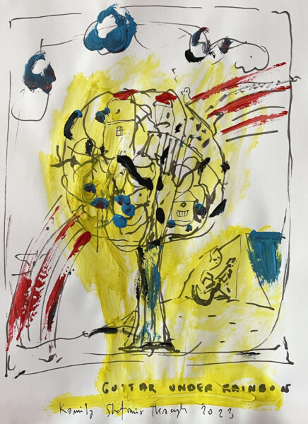 053 pi Guitar under rainbow 20 x 30 2023 s