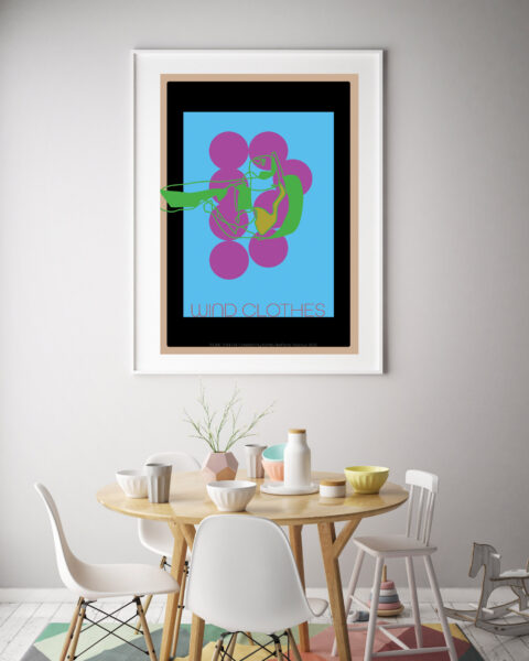 mock up poster frame in interior background with kids chair, sca