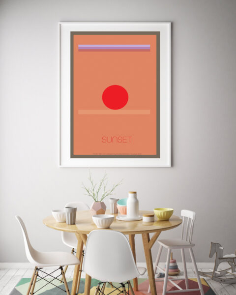 mock up poster frame in interior background with kids chair, sca