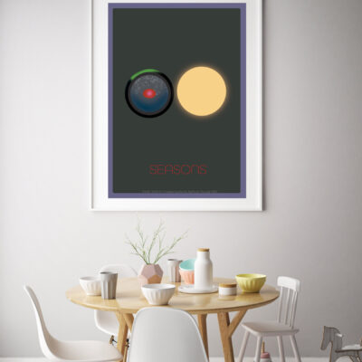 mock up poster frame in interior background with kids chair, sca