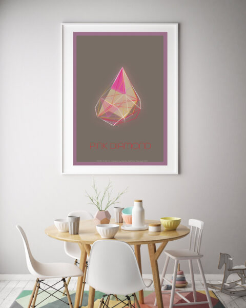 mock up poster frame in interior background with kids chair, sca