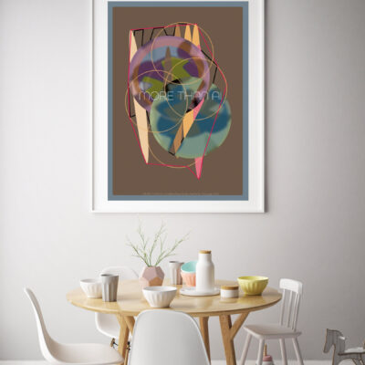 mock up poster frame in interior background with kids chair, sca