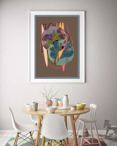 mock up poster frame in interior background with kids chair, sca