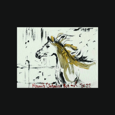 007 h Golden horse 18 x 24 2022 backg