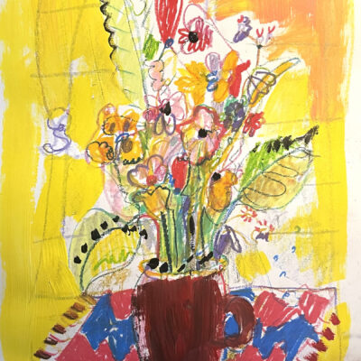 103 ai Sun and flowers 30 x 40 2024s