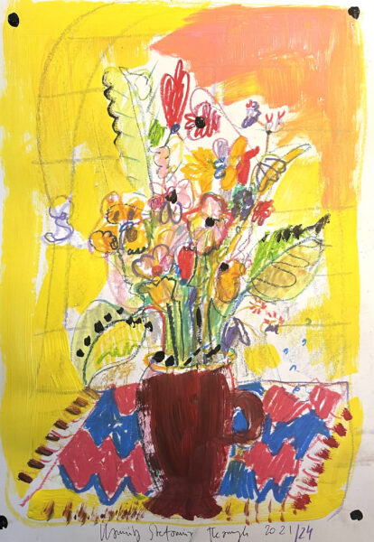 103 ai Sun and flowers 30 x 40 2024s