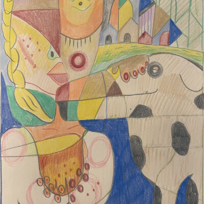 pd 022 With dog 27,5 x 36,5 2024 s