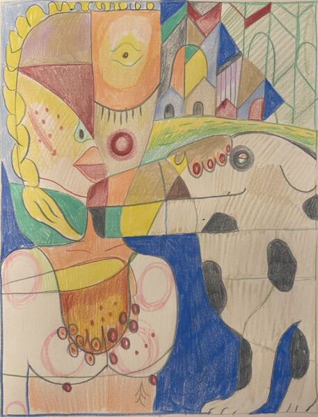 pd 022 With dog 27,5 x 36,5 2024 s