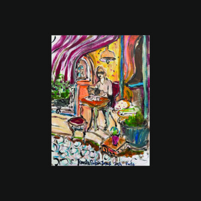 004 ai Reading a book in Paris 2024 30 x 40 backg