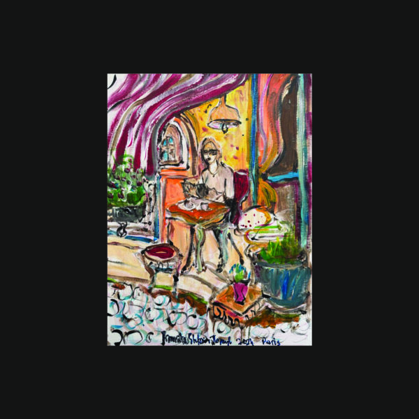 004 ai Reading a book in Paris 2024 30 x 40 backg