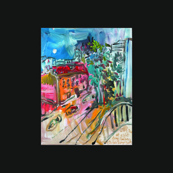 025 ai Cote d'Azurt at night from balcony 50x40 2025 backg